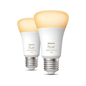 Philips Hue New White Ambiance Smart Light Bulb 2 Pack 75W